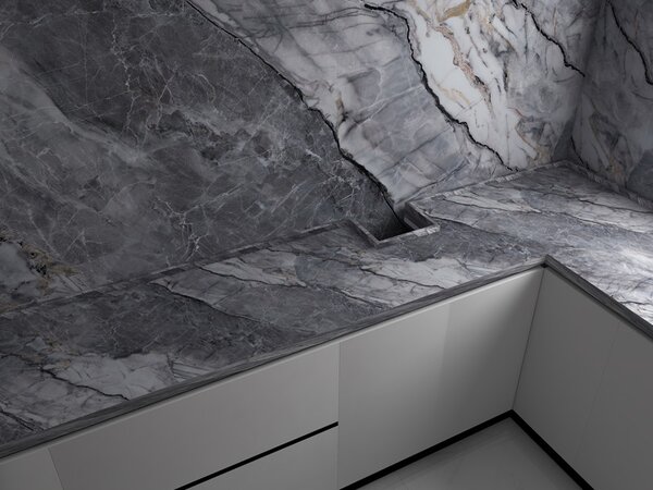 PVC Obkladový panel - Grey Marble, 2600x1220x3 mm