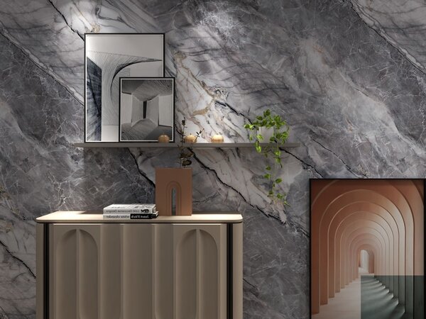 PVC Obkladový panel - Grey Marble, 2600x1220x3 mm