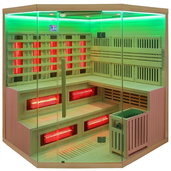 BPS-koupelny Kombinovaná sauna 2v1 HYD-7525 - Infrasauna + finská sauna 200x200, 5-6 osob