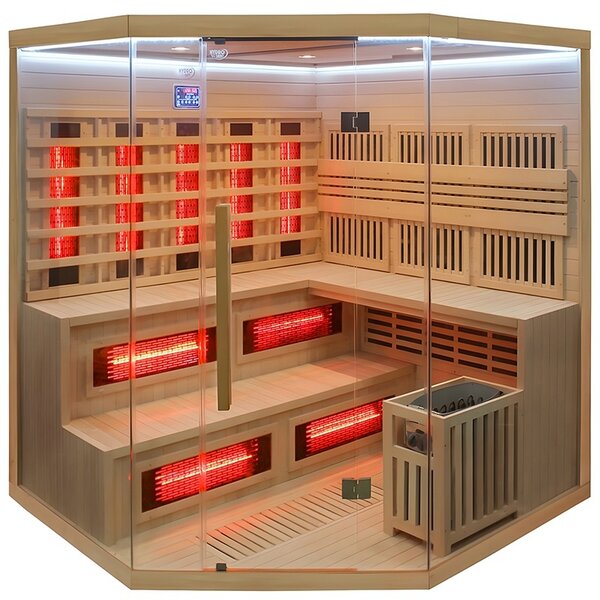BPS-koupelny Kombinovaná sauna 2v1 HYD-7525 - Infrasauna + finská sauna 200x200, 5-6 osob