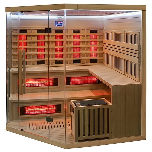 BPS-koupelny Kombinovaná sauna 2v1 HYD-7525 - Infrasauna + finská sauna 200x200, 5-6 osob