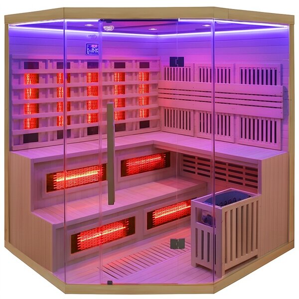 BPS-koupelny Kombinovaná sauna 2v1 HYD-7525 - Infrasauna + finská sauna 200x200, 5-6 osob