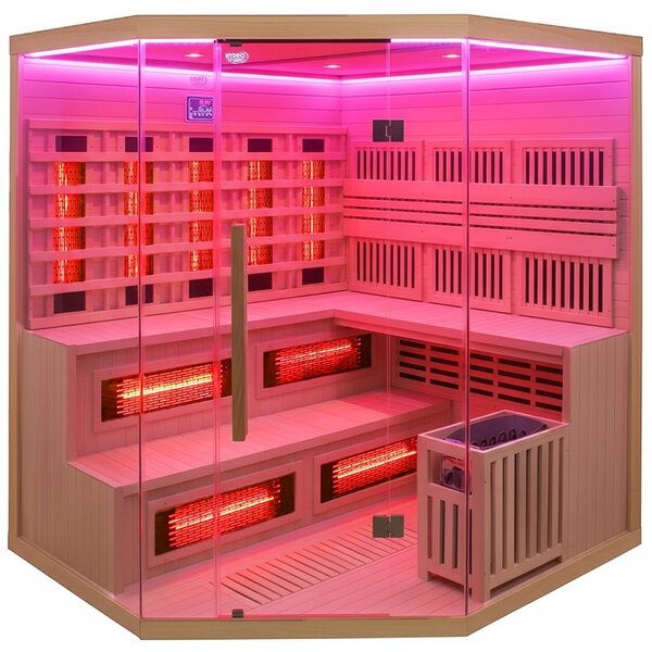 BPS-koupelny Kombinovaná sauna 2v1 HYD-7525 - Infrasauna + finská sauna 200x200, 5-6 osob