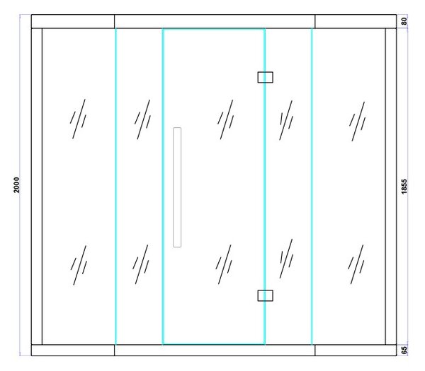 BPS-koupelny Kombinovaná sauna 2v1 HYD-7525 - Infrasauna + finská sauna 200x200, 5-6 osob