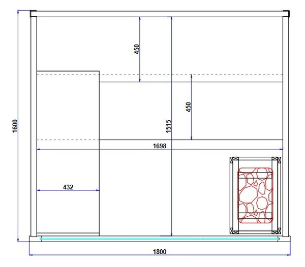 BPS-koupelny Kombinovaná sauna 2v1 HYD-7586 - Infrasauna + finská sauna 180x160, 4-5 osob