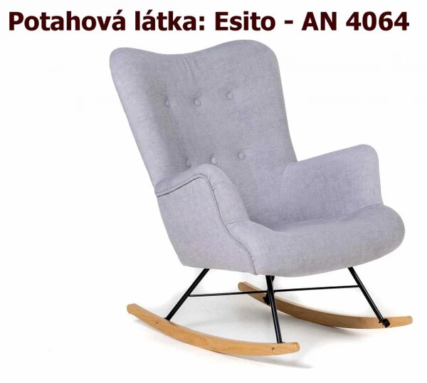 Houpací křeslo Bujak, šedá / přírodní (esito - an 4064)