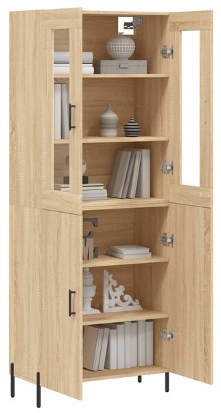 Skříň highboard dub sonoma 69,5 x 34 x 180 cm kompozitní dřevo 3198220