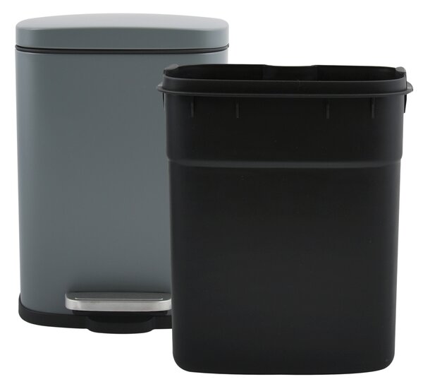 Spirella pedálový odpadkový koš AKIRA, matná šedá, ocel, 5 L