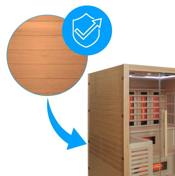 BPS-koupelny Kombinovaná sauna 2v1 HYD-7586 - Infrasauna + finská sauna 180x160, 4-5 osob