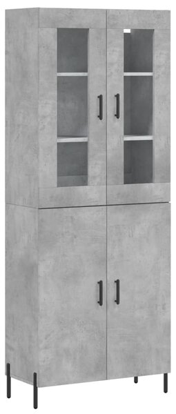 Skříň highboard betonově šedá 69,5x34x180 cm kompozitní dřevo 3198221