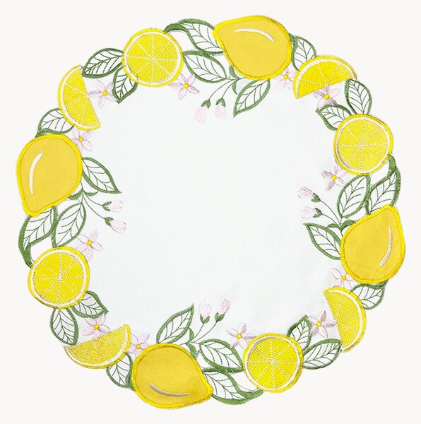 Sada kulatých prostírání Citron, 6 dílů