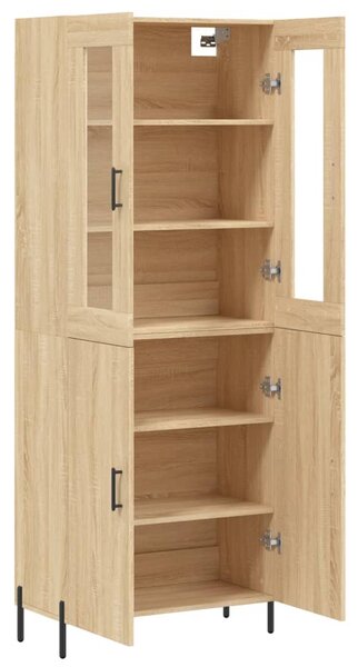 Skříň highboard dub sonoma 69,5 x 34 x 180 cm kompozitní dřevo 3198220