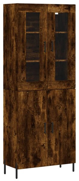 Skříň highboard kouřový dub 69,5 x 34 x 180 cm kompozitní dřevo 3198222