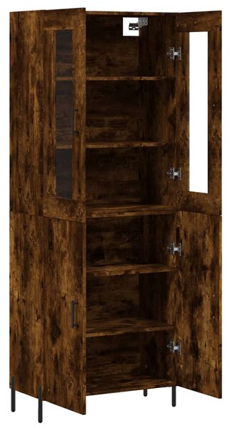 Skříň highboard kouřový dub 69,5 x 34 x 180 cm kompozitní dřevo 3198222