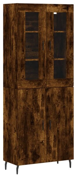 Skříň highboard kouřový dub 69,5 x 34 x 180 cm kompozitní dřevo 3198230