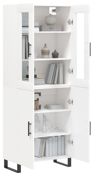 Skříň highboard bílá 69,5 x 34 x 180 cm kompozitní dřevo 3198233