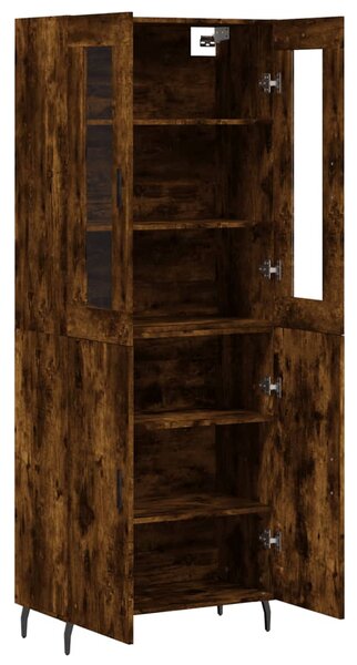 Skříň highboard kouřový dub 69,5 x 34 x 180 cm kompozitní dřevo 3198230