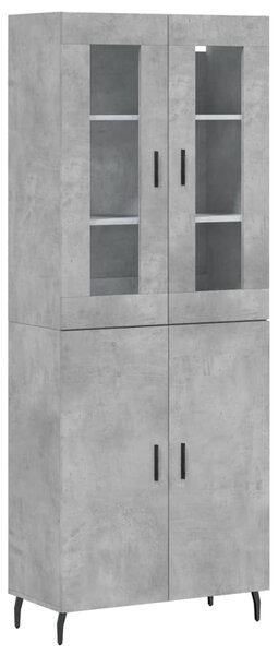 Skříň highboard betonově šedá 69,5x34x180 cm kompozitní dřevo 3198229