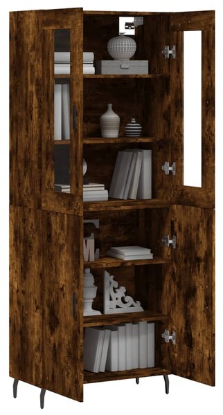 Skříň highboard kouřový dub 69,5 x 34 x 180 cm kompozitní dřevo 3198230