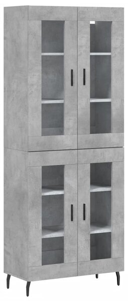 Skříň highboard betonově šedá 69,5x34x180 cm kompozitní dřevo 3198293