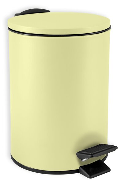 Spirella pedálový odpadkový koš ADELAR, matná žlutá, ocel, 3 L