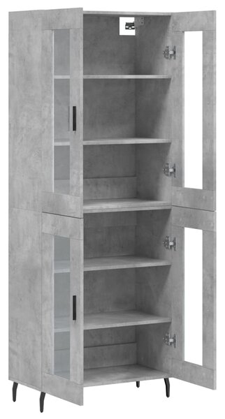 Skříň highboard betonově šedá 69,5x34x180 cm kompozitní dřevo 3198293
