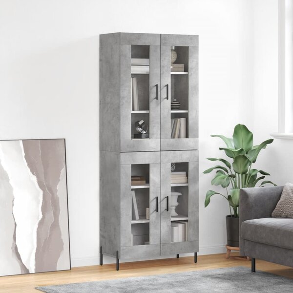 Skříň highboard betonově šedá 69,5x34x180 cm kompozitní dřevo 3198285