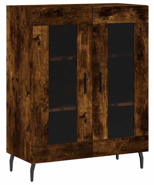 Skříň highboard kouřový dub 69,5 x 34 x 180 cm kompozitní dřevo 3198294