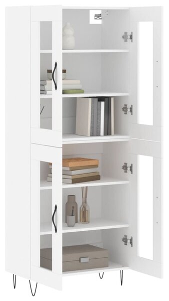 Skříň highboard bílá 69,5 x 34 x 180 cm kompozitní dřevo 3198305
