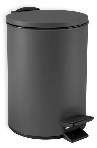 Spirella pedálový odpadkový koš ADELAR, matná šedá, ocel, 3 L