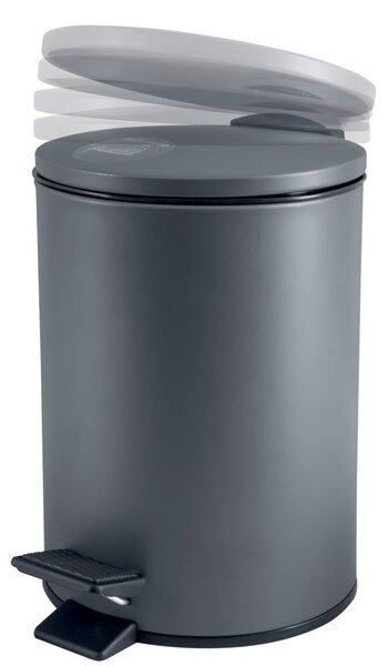 Spirella pedálový odpadkový koš ADELAR, matná šedá, ocel, 3 L