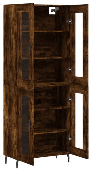 Skříň highboard kouřový dub 69,5 x 34 x 180 cm kompozitní dřevo 3198294