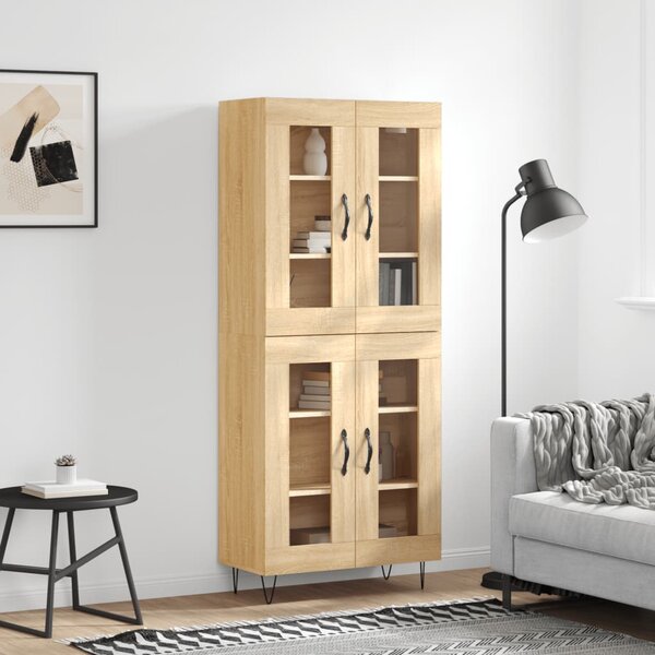 Skříň highboard dub sonoma 69,5 x 34 x 180 cm kompozitní dřevo 3198308