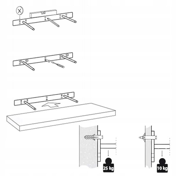 Police MDF deska Velano 59,5 x 23,5 cm dub sonoma