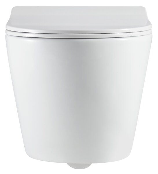 Erga Lily+, závěsná WC mísa 490x370x365mm, Rimless Tornado 2 + toaletní sedátko s pomalým zavíráním, bílá, ERG-V03-LILY-TO2-WH
