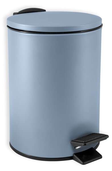 Spirella pedálový odpadkový koš ADELAR, matná mlhově modrá, ocel, 3 L
