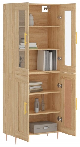 Skříň highboard dub sonoma 69,5 x 34 x 180 cm kompozitní dřevo 3198332
