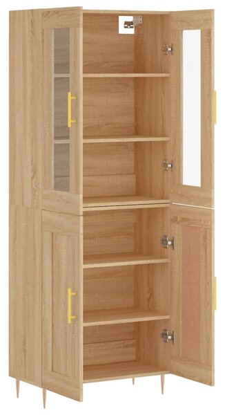 Skříň highboard dub sonoma 69,5 x 34 x 180 cm kompozitní dřevo 3198332