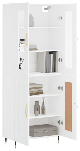 Skříň highboard bílá 69,5 x 34 x 180 cm kompozitní dřevo 3198321
