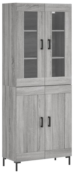 Skříň highboard šedá sonoma 69,5 x 34 x 180 cm kompozitní dřevo 3198343