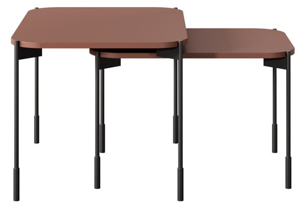 Bogart Konferenční stolek Sonita 70 cm obdélníkový na kovových nohách - burgund