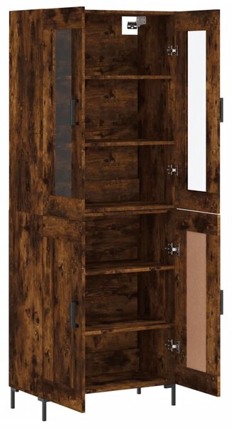 Skříň highboard kouřový dub 69,5 x 34 x 180 cm kompozitní dřevo 3198342