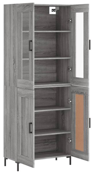 Skříň highboard šedá sonoma 69,5 x 34 x 180 cm kompozitní dřevo 3198343