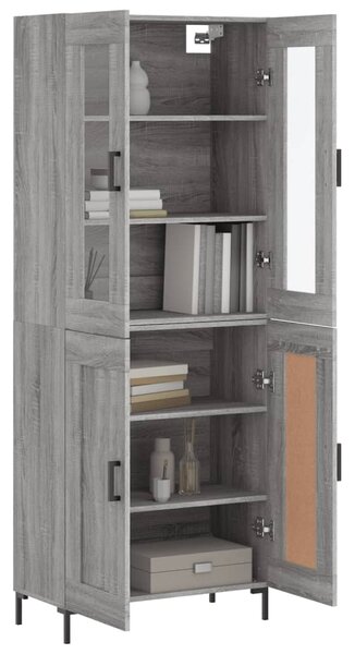 Skříň highboard šedá sonoma 69,5 x 34 x 180 cm kompozitní dřevo 3198343