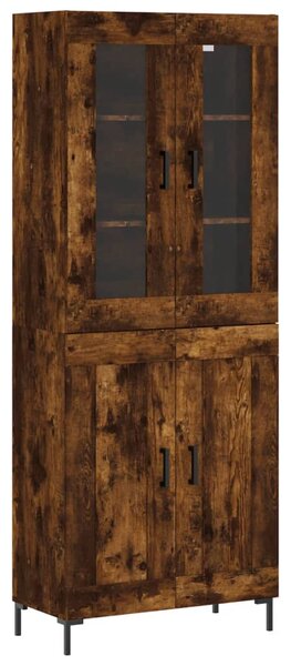 Skříň highboard kouřový dub 69,5 x 34 x 180 cm kompozitní dřevo 3198342