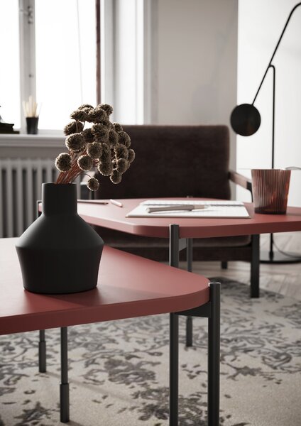 Bogart Konferenční stolek Sonita 70 cm obdélníkový na kovových nohách - burgund