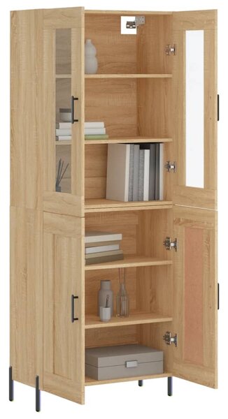 Skříň highboard dub sonoma 69,5 x 34 x 180 cm kompozitní dřevo 3198348