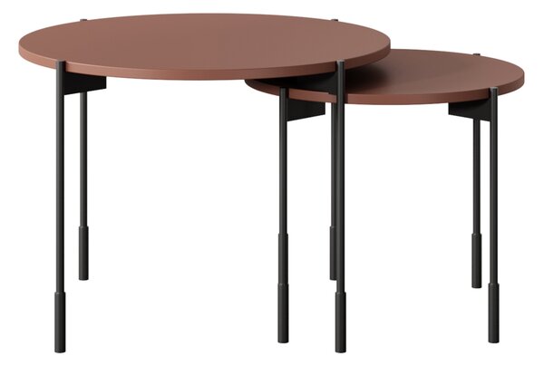 Bogart Konferenční stolek Sonita 45 cm kulatý na kovových nohou - burgund