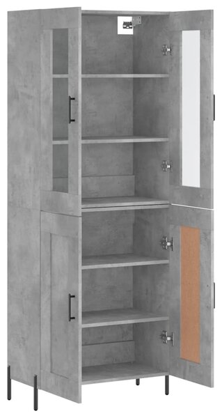 Skříň highboard betonově šedá 69,5x34x180 cm kompozitní dřevo 3198349