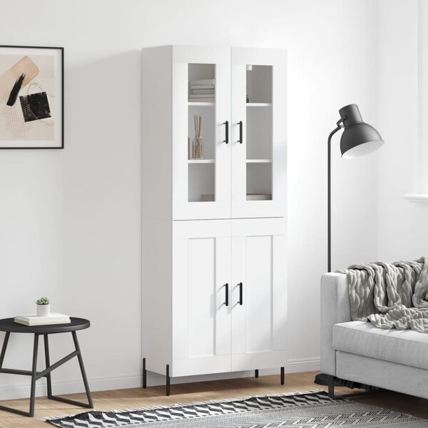 Skříň highboard bílá 69,5 x 34 x 180 cm kompozitní dřevo 3198345